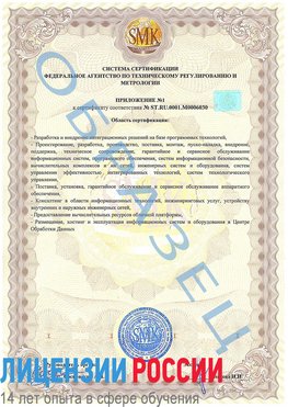 Образец сертификата соответствия (приложение) Славянск-на-Кубани Сертификат ISO 27001